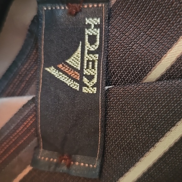 Ketch Brown Striped Tie - Picture 4 of 4